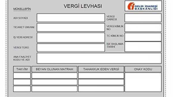 Vergi levhası nasıl alınır?